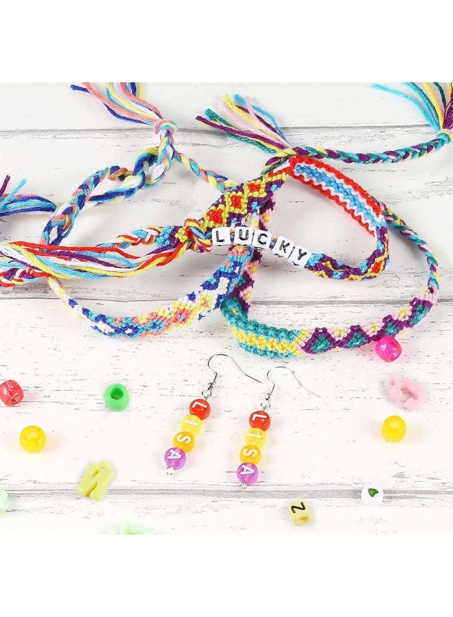 Capstro 4655PCS Letter Bracelet Beads Kit – 3-Layer Jewelry Making Set for Kids | Alphabet Beads, Shapes, Cords & Accessories | DIY Name Bracelet Craft Kit for Girls & Early Learning Creativity - Image 5